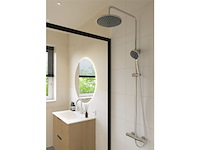 Atlantic regendoucheset asher met handdouche 3 standen en thermostaatkraan chroom hartafstand kraan 15 cm - afbeelding 3 van  3