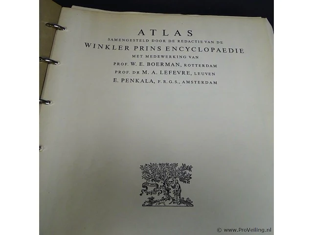 Atlas (1950) samengesteld door de redactie van de winkler prins encyclopedie - afbeelding 2 van  5