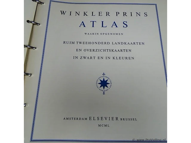 Atlas (1950) samengesteld door de redactie van de winkler prins encyclopedie - afbeelding 3 van  5