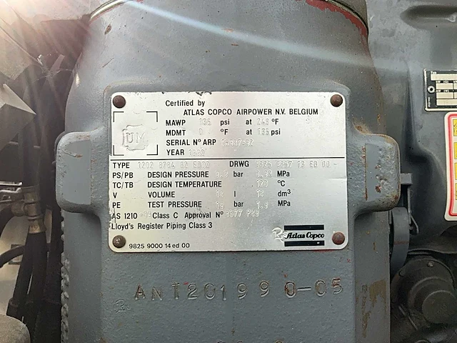 Atlas copco - xas35 - air compressors - 1992 - afbeelding 8 van  17