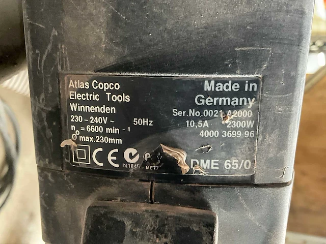 Atlas copco dme 65/01 muurfreesmachine - afbeelding 7 van  7