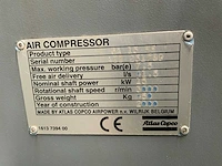 Atlas copco ga 15 ff luchtcompressor met buffertank - afbeelding 7 van  8