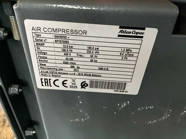 Atlas copco ga45vsd+ compressor onderdeel - afbeelding 7 van  7