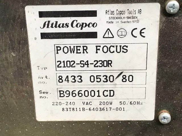 Atlas copco tensor s4 power focus elektrisch onderdeel (3x) - afbeelding 2 van  10