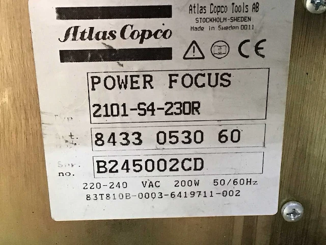 Atlas copco tensor s4 power focus elektrisch onderdeel (3x) - afbeelding 8 van  10