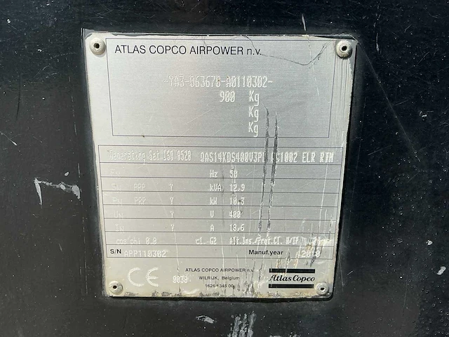 Atlas copco ya3 13 kva noodstroomaggregaat - afbeelding 7 van  15