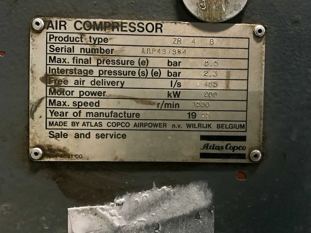 Atlas copco zr 4 b olievrije luchtcompressor - afbeelding 13 van  13