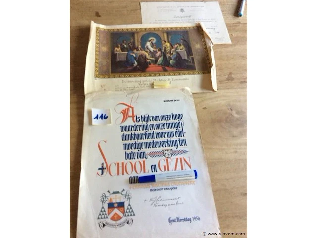 Attest plechtige communie - afbeelding 1 van  3