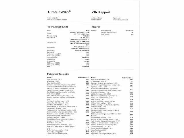 Audi q3 sportback 35 tfsi 150pk automaat 2022 - afbeelding 13 van  22