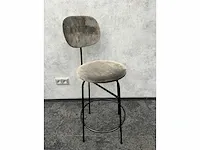 Audo copenhagen/ afteroom - barkruk 64cm velvet taupe - ongebruikt (4x) - afbeelding 4 van  9