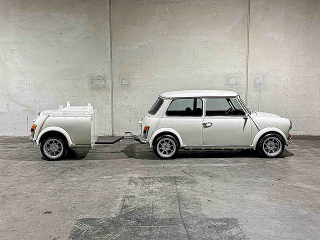 Austin mini 1000 e magic 42pk 1988, td-30-yj + aanhanger - afbeelding 2 van  26