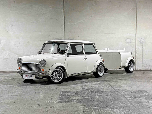 Austin mini 1000 e magic 42pk 1988, td-30-yj + aanhanger - afbeelding 1 van  26