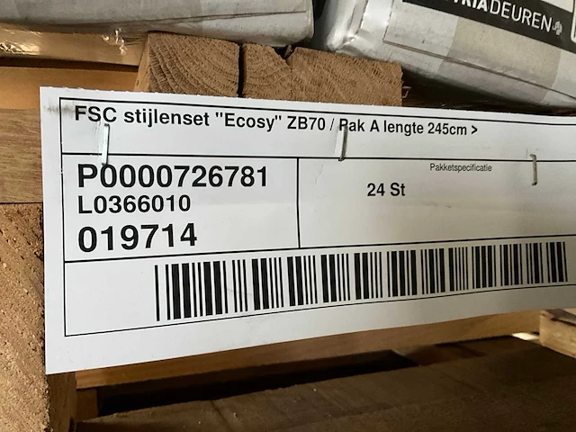 Austria ecosy zb70 2450 mm deurkozijn stijlenset (10x) - afbeelding 3 van  3