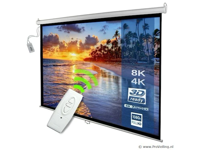 Automatisch beamerscherm hdtv, 8k, 4k, 3d 178 x 178cm - afbeelding 1 van  5