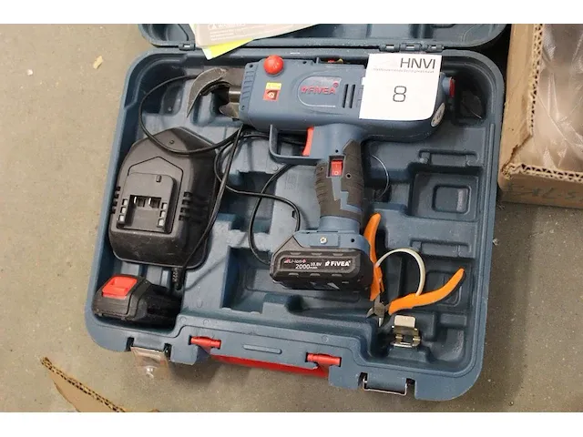 Automatische accuvlechtmachine fivea rt308c met 2 accu's en lader in koffer - afbeelding 2 van  3