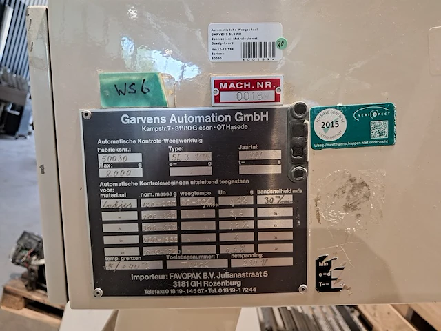 Automatische weegschaal, garvens automation, sl 3 pm, 1991 - afbeelding 14 van  22