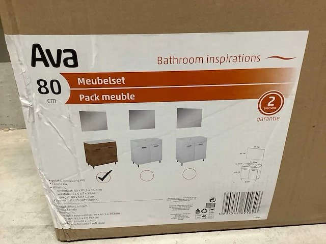 Ava 2 deuren badkamerkast - afbeelding 3 van  4