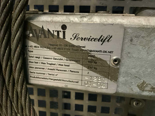 Avanti 2000 service lift - afbeelding 7 van  7