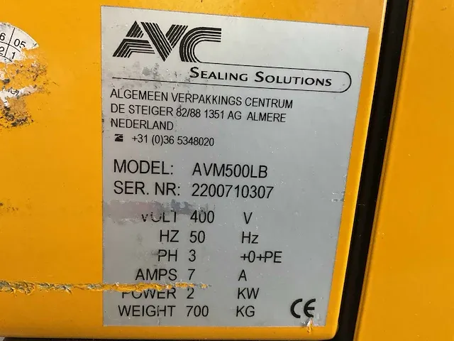 Avc avm 500 lb hoekseal machine - afbeelding 7 van  20