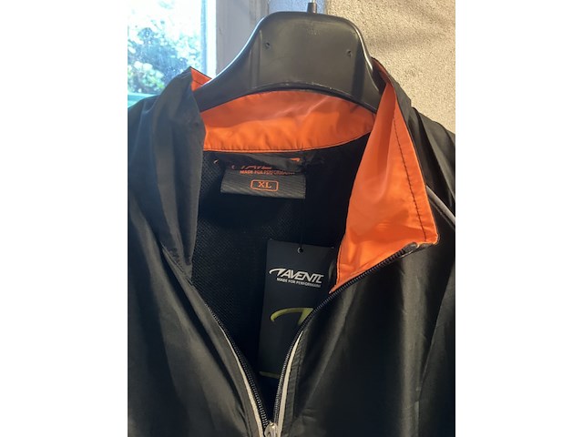 Avento running jasje, zwart met oranje afzetting maat xl - afbeelding 5 van  5