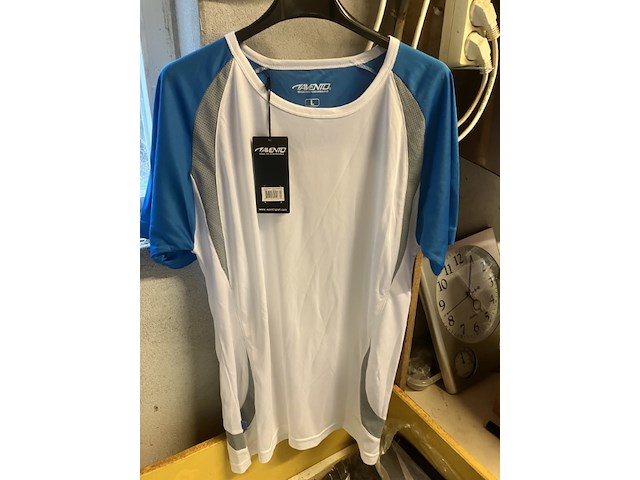 Avento sport t shirt wit met blauwe mouwen maat xl - afbeelding 3 van  5