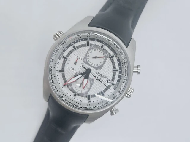 Aviator f-series worldtimer herenhorloge - afbeelding 1 van  6