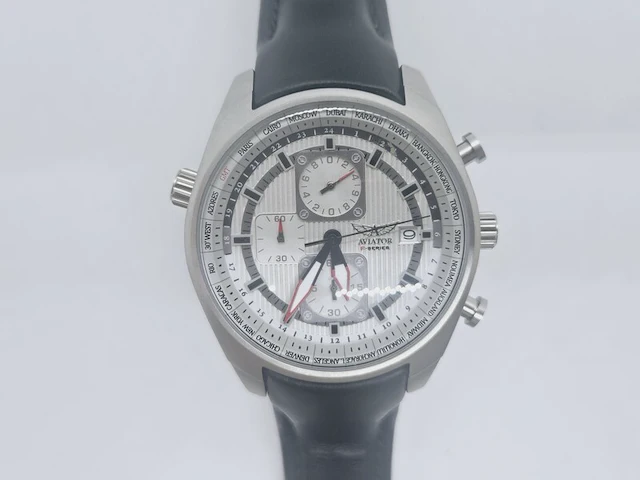 Aviator f-series worldtimer herenhorloge - afbeelding 2 van  6