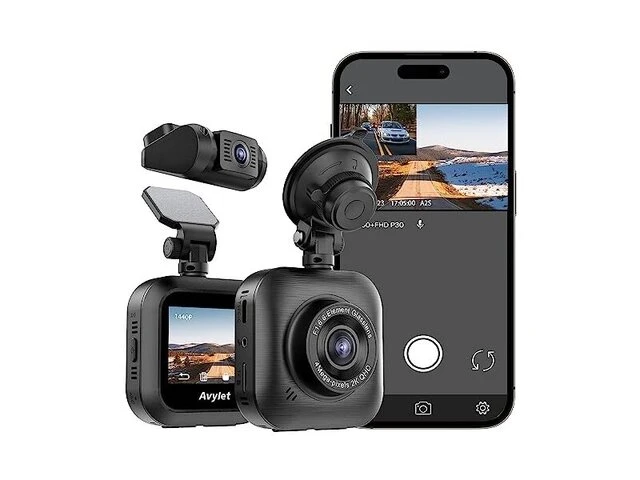 Avylet - dashcam - voor en achter - 2k full hd avylet - afbeelding 1 van  2