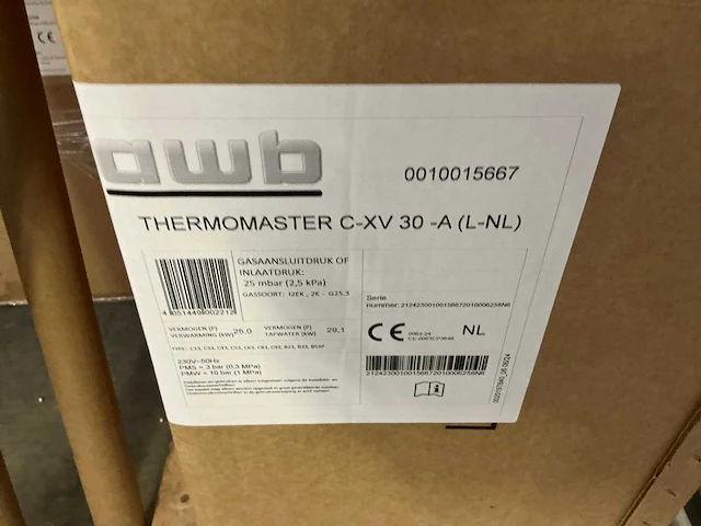 Awb thermomaster c-xv 30-a hr gaswand/combi cw4 - afbeelding 2 van  2