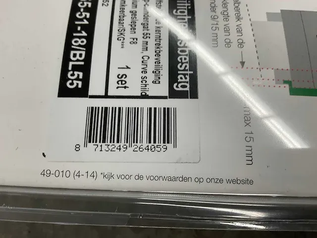 Axa - 6665 - 38-60 mm - veiligheidsbeslag buitendeur (3x) - afbeelding 4 van  4