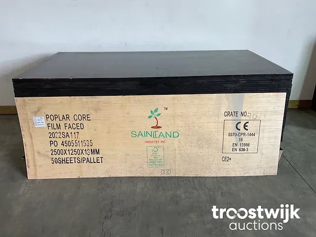 Aziatische populieren betonplex plaat 120 gram 250x125x1,8 cm - afbeelding 3 van  6