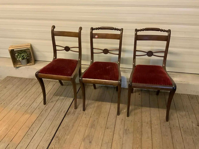 Aziatische restaurantstoel (5x) - afbeelding 1 van  3