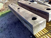 Azobe - 2200x345x250 - hardhout (4x) - afbeelding 1 van  6