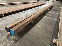 Azobé balk 100x100 mm (2x) - afbeelding 3 van  4