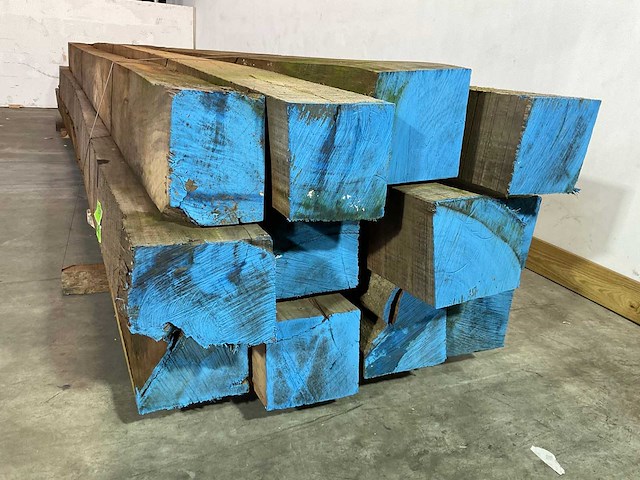 Azobé balk 500x18x19 cm (2x) - afbeelding 4 van  5