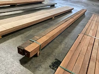 Azobé balken 100x100 mm (2x) - afbeelding 3 van  5