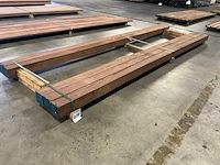Azobé balken 100x100 mm (5x) - afbeelding 1 van  6