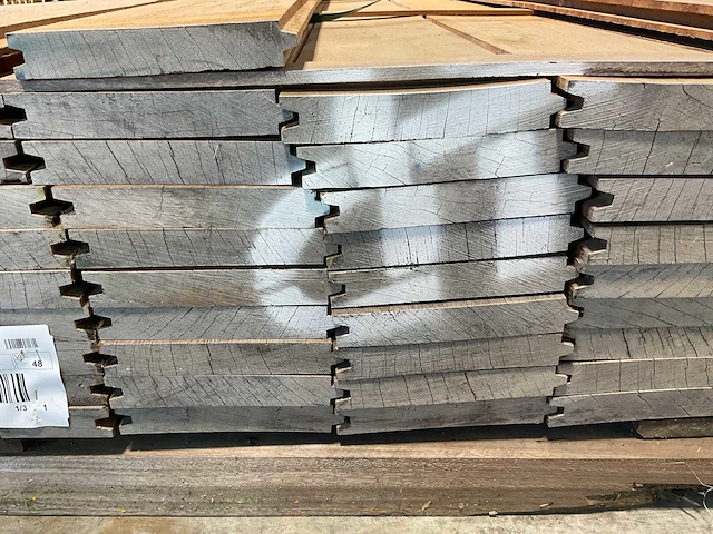 Azobé damwand geschaafd 250x20x3 cm (48x) - afbeelding 6 van  7