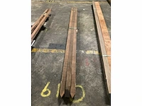 Azobé gepunte palen 70x70 mm (3x) - afbeelding 5 van  5
