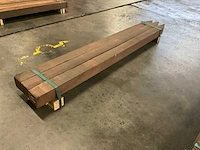 Azobé gepunte palen 70x70 mm (3x) - afbeelding 3 van  4