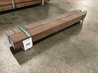 Azobé gepunte palen 80x80 mm (2x) - afbeelding 1 van  4