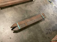 Azobé gepunte palen 80x80 mm (2x) - afbeelding 4 van  4