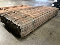 Azobé gepunte palen 80x80 mm (52x) - afbeelding 3 van  6