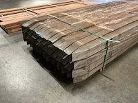 Azobé gepunte palen 80x80 mm (52x) - afbeelding 6 van  6