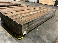 Azobé gepunte palen 80x80 mm (52x) - afbeelding 1 van  6