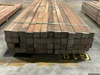 Azobé gepunte palen 80x80 mm (52x) - afbeelding 2 van  6