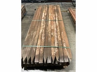 Azobé gepunte palen 80x80 mm (52x) - afbeelding 5 van  6