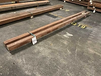 Azobé gepunte palen geschaafd 65x65 mm (2x) - afbeelding 1 van  5