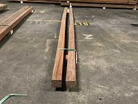 Azobé gepunte palen geschaafd 65x65 mm (2x) - afbeelding 2 van  5