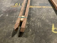 Azobé gepunte palen geschaafd 65x65 mm (2x) - afbeelding 4 van  5